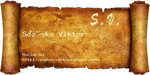 Sáska Viktor névjegykártya