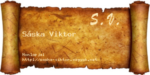 Sáska Viktor névjegykártya